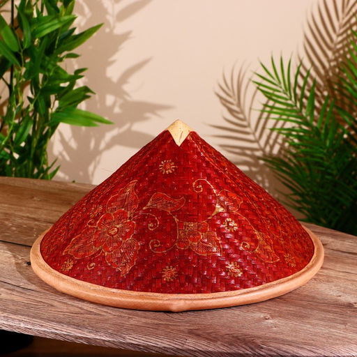 Бамбуковая шляпа 38 см бордовая - Simaland фото 2