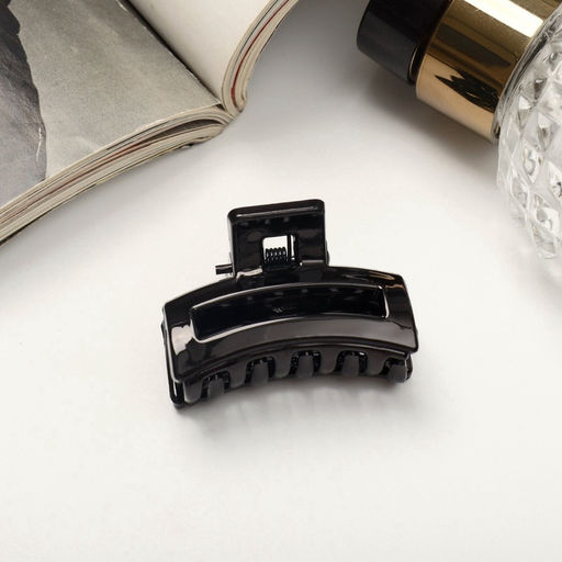 Цена за 12 шт. Крабик для волос «Маленькая классика», прямоугольник, 4 см, чёрный