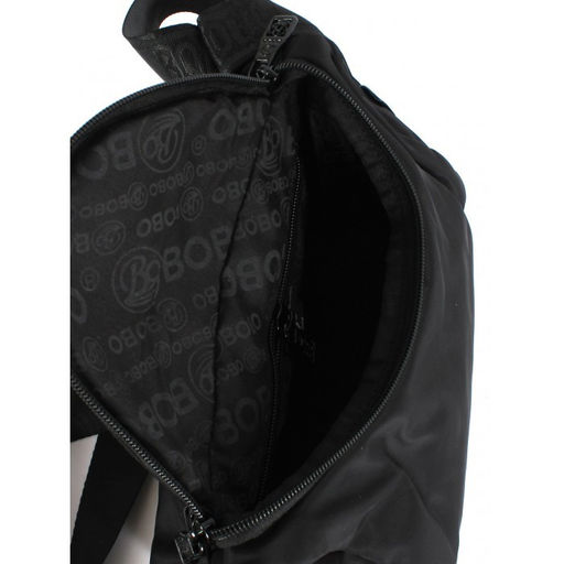 Сумка женская текстиль BoBo-6820, 1отд, плечевой ремень, черный 264214  фото 3