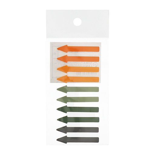 Цена за 2 шт. Блок-закладки с липким краем «Стрелки», 10 цветов по 20 штук, 5×41 мм, пластиковые