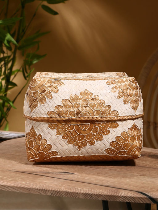 Корзинка плетёная «Манадо», 24×24×15 см, бамбук, светлая