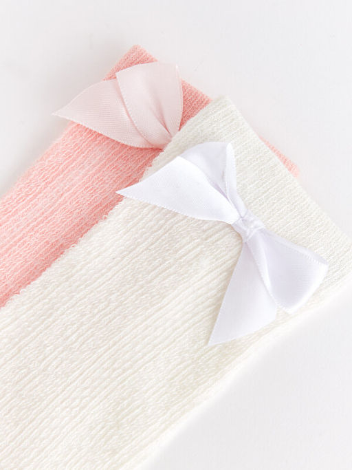 Fiyonk Detayl? K?z ?ocuk Diz Alt? ?orap 2li - Waikiki фото 3