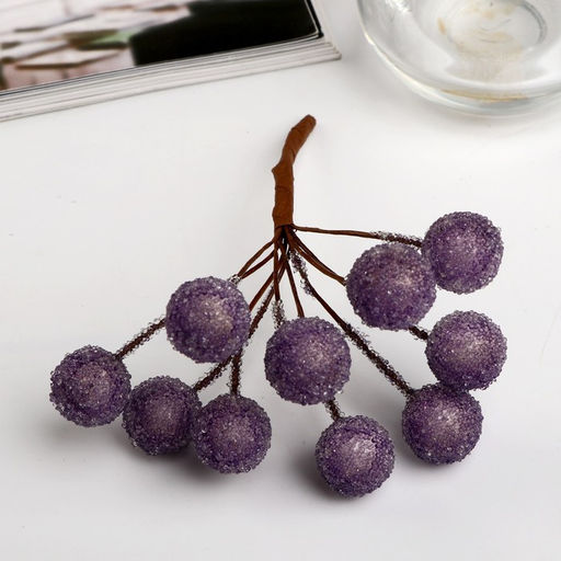 Цена за 10 шт. Декор для творчества «Блестящие шарики», (1 набор=1 букет) в букете 10 шт. 10×2 см, МИКС