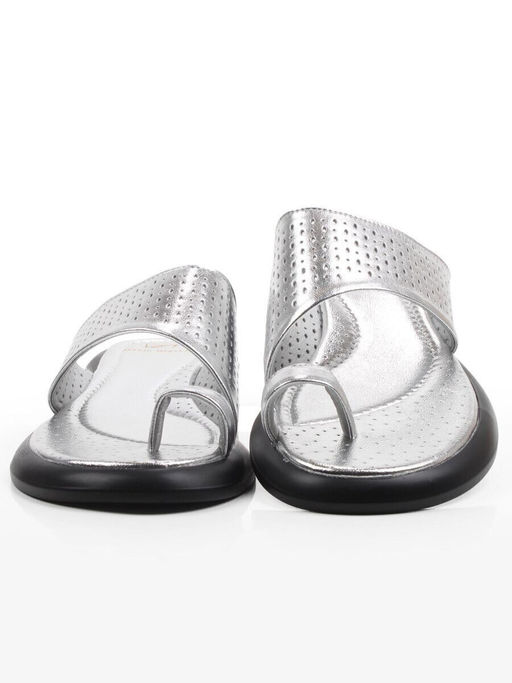 08-C309-10C GREY/SILVER Босоножки женские (натуральная кожа)