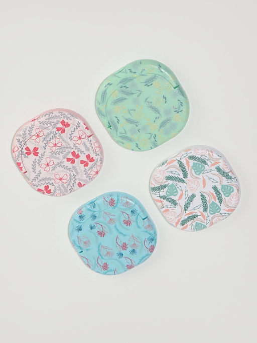 Зеркало карманное «Узор», с подставкой, 8×8 см, МИКС