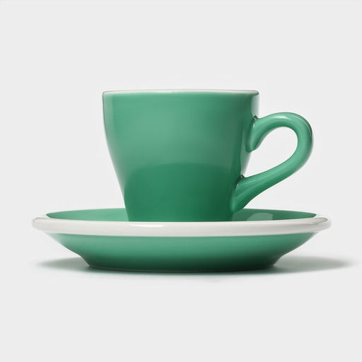 Кофейная пара фарфоровая Magistro Coffee time, 2 предмета: чашка 80 мл, блюдце d=12,5 см, цвет бирюзовый  фото 2