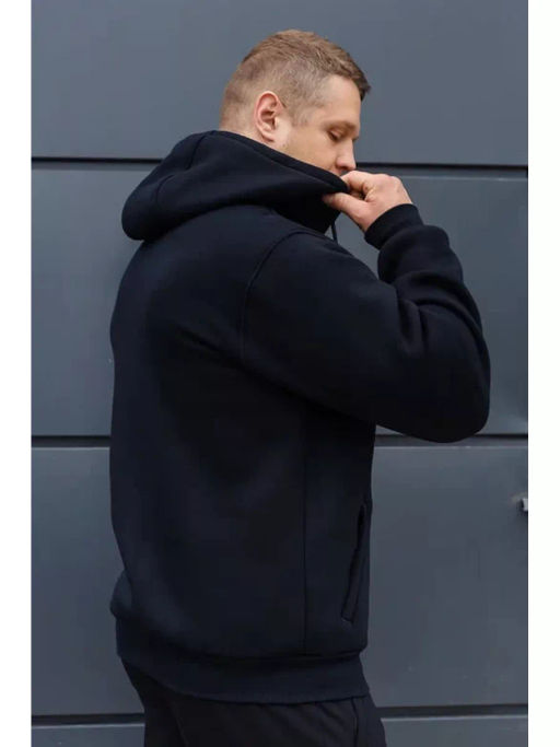 Толстовка М-1030: Футер 3-х ниточный с искусственным мехом Тёмно-синий - Relay фото 24