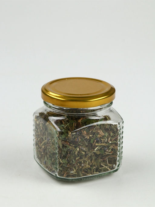 Подарочный набор новогодний Уютного года крем-мёд 2 шт. ? 120 г, варенье 100 мл., чай 3 шт. ? 25 г