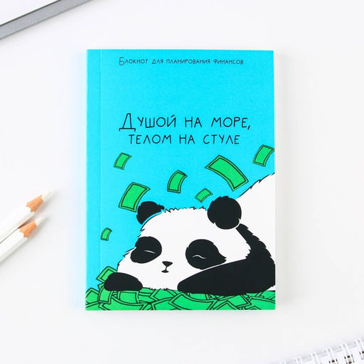Умный блокнот для планирования финансов Панда, формат А6, 68 листов.