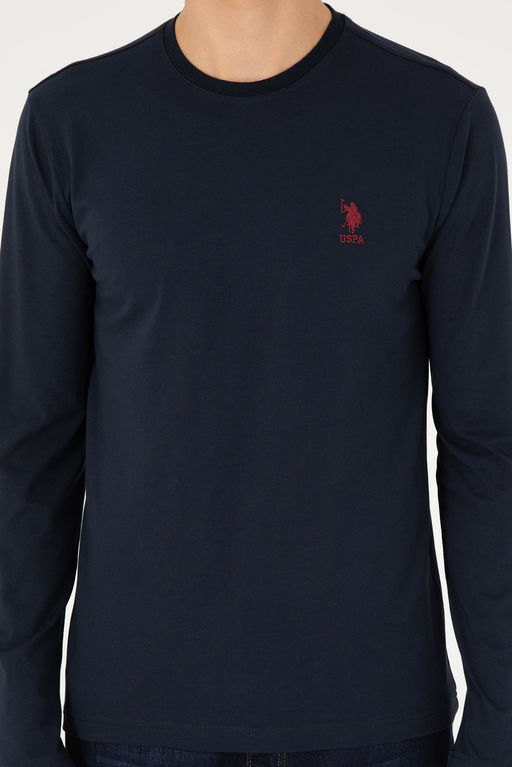 Мужской темно-синий базовый свитшот - U.s. polo assn фото 6