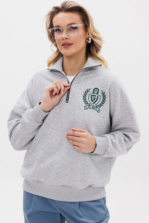 Джемпер GO F4077/50-04.170-176 серый меланж