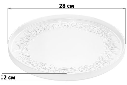 Блюдо-поднос 28*28*2 см Птички на ветке с бортиком, фарфор - Elan gallery фото 2