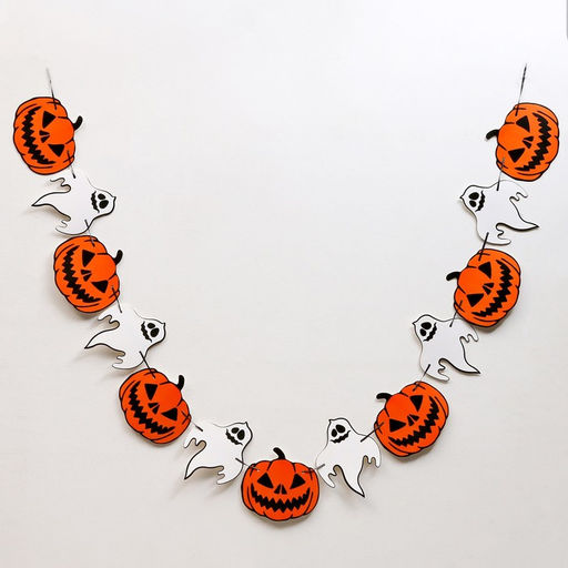 Гирлянда бумажная «Тыквы», длина 3 м