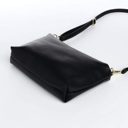 Сумка жен 29*11*27, отд на молнии, длин ремень, мал сумка, черный - Simaland фото 8