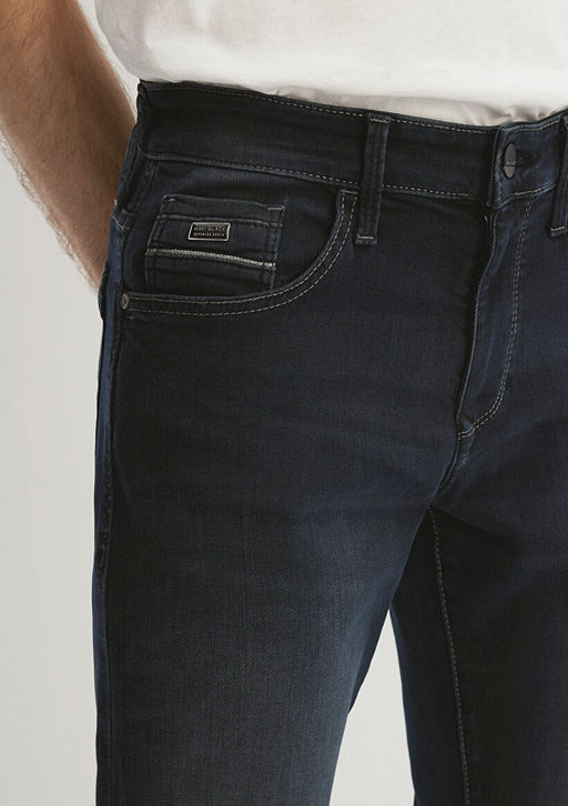 James Mavi Black Puslu Murekkep Mavi Jean Pantolon  фото 6