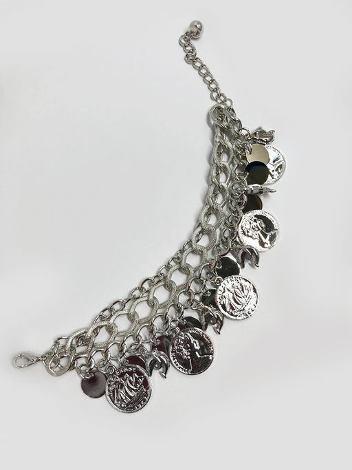 Браслет жемчуг PR3743 серебро (дельфины) - Mini maxi фото 2