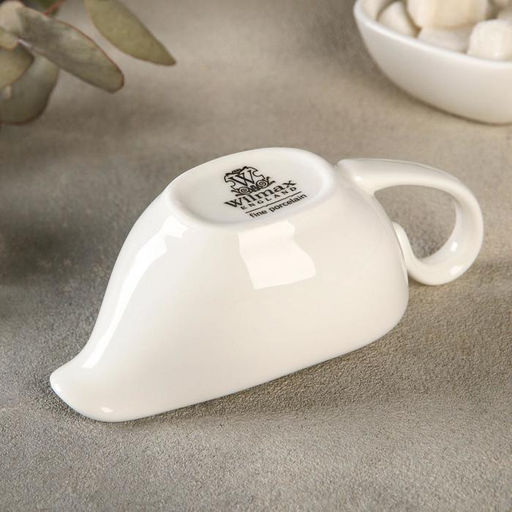 Цена за 6 шт. Соусник Wilmax, 100 мл, 13×6×5 см, фарфор, белый