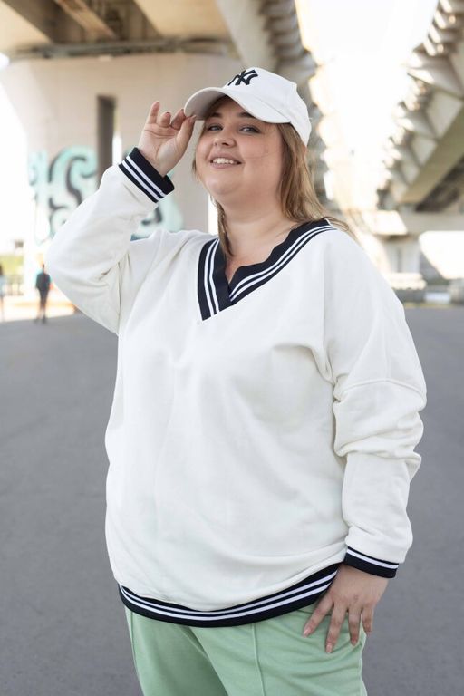 Костюм PlusSize, молочный - Knitka wear фото 3