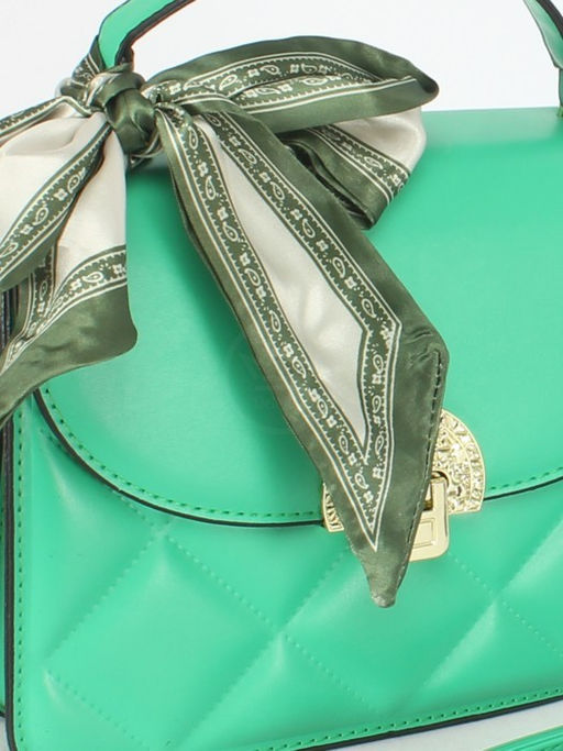 Сумка женская искусственная кожа Ch&K-5371, 1отд+карм/перег, плечевой ремень, зеленый SALE 253269 - Adelia фото 9