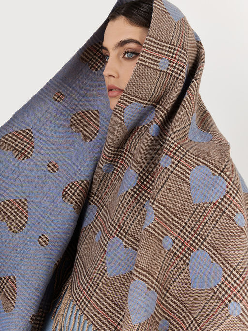 в составе ШЕРСТЬ  и КАШЕМИР Большой, мягкий, теплый  двусторонний палантин - Tantino фото 6