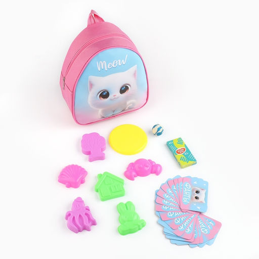 Рюкзак детский с набором для игры в песочнице Милый котёнок - NAZAMOK KIDS фото 2