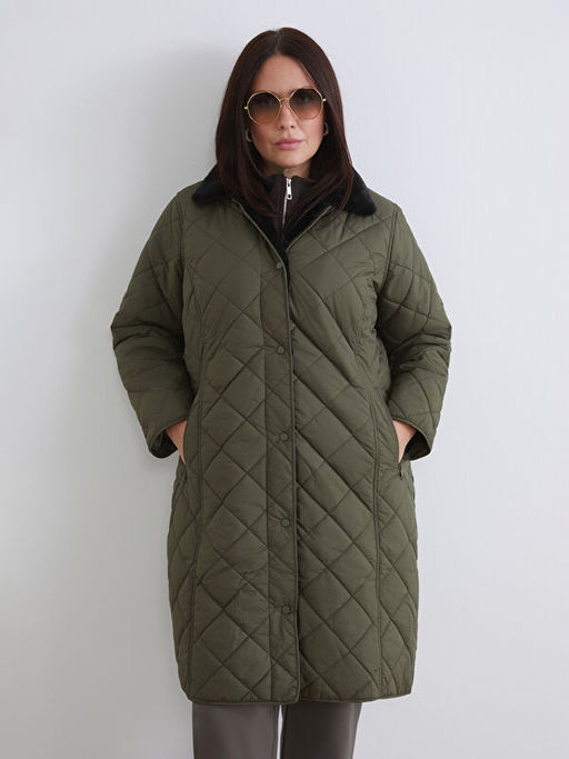 K?rk Yaka Kapitone Kad?n ?i?me Mont