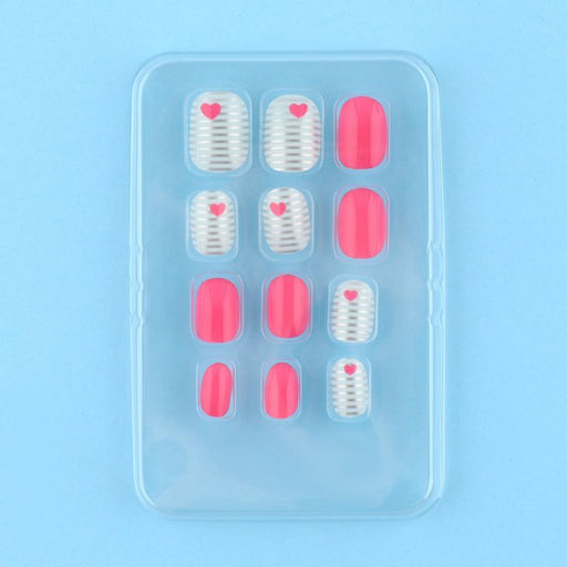 Детские накладные ногти «Сердечки», 12 шт.