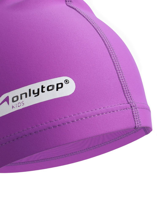 Шапочка для плавания детская ONLYTOP SWIM, тканевая, обхват 46-52 см, цвет фиолетовый