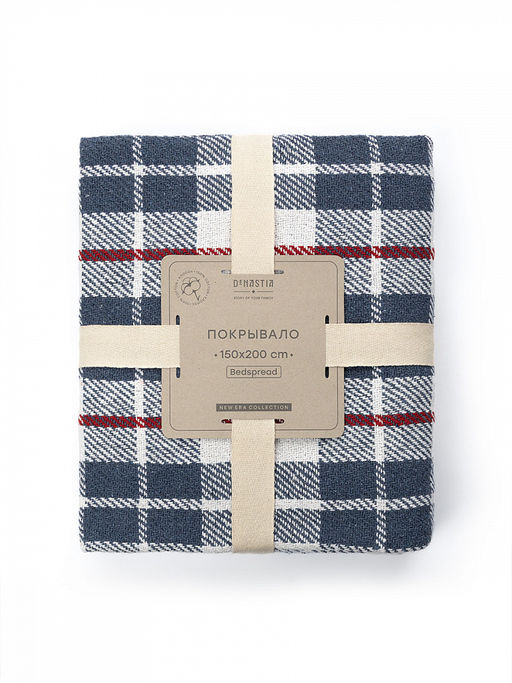 Покрывало 150х200 синий Хлопок 100% - Denastia фото 2
