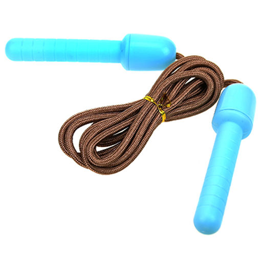 Скакалка полипропилен, 2,4м, пластмассовые ручки, цвета микс (общая длина 2,7м) (Китай) - Домашняя Мода фото 3