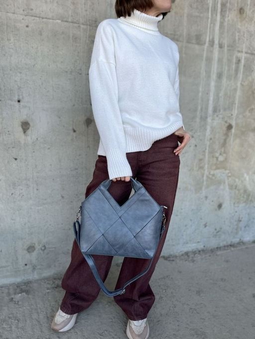 Женская сумка из эко кожи 0025 Джинсовый - Sergio valentini фото 6