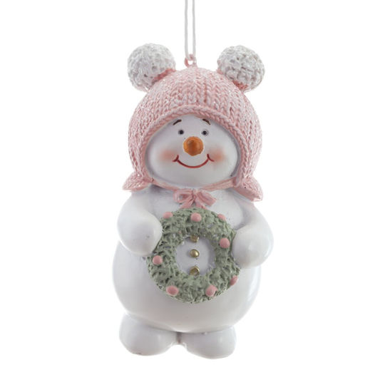 Фигурка декоративная подвесная "Снеговик", L6 W4 H10 см