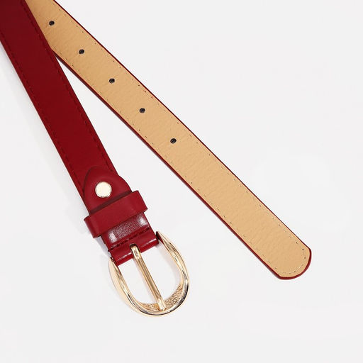 Ремень женский, ширина 2,2 см, винт, пряжка металл, цвет бордовый - Simaland фото 2