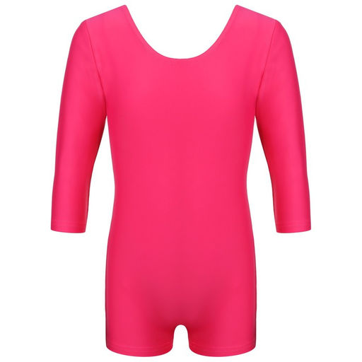 Купальник гимнастический Grace Dance, с шортами, с рукавом 3/4, р. 42, цвет малина  фото 3