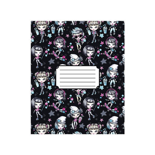 Цена за 10 шт. Тетрадь 12 листов в линию На Стиле, обложка мелованный картон, ВД-лак, блок № 2 (серые листы), МИКС - Calligrata фото 6