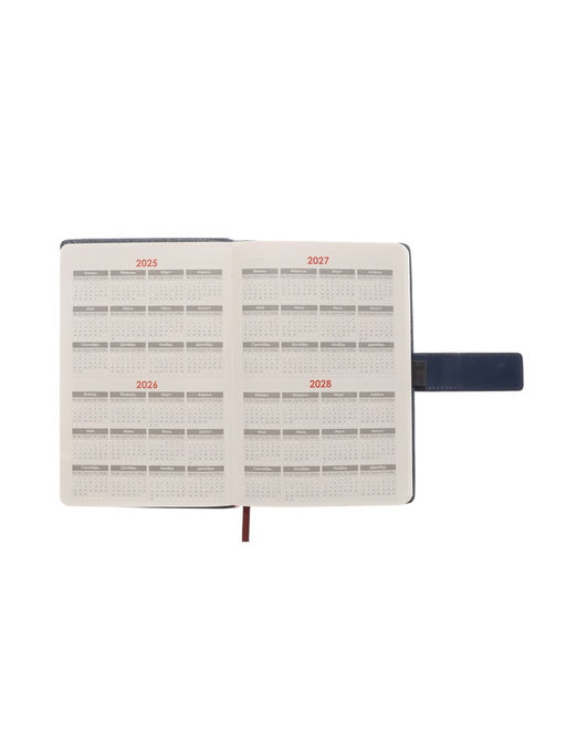 Ежедневник недатированный формат А5, с хлястиком, 112 листов, линия, пвх, синий - Simaland фото 4