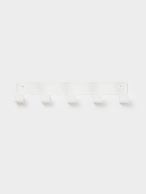 Вешалка настенная 5 крючков, цвет белый