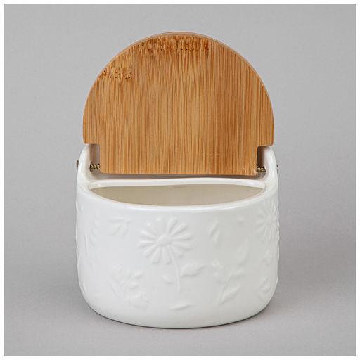 БАНКА LEFARD FLOWERS STORY С ДЕРЕВ. КРЫШКОЙ 11,5*10,5*9 СМ 450 МЛ  фото 3