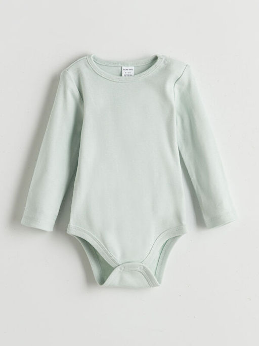 Bisiklet Yaka Bask?l? Erkek Bebek ??t??tl? Bodysuit 2li