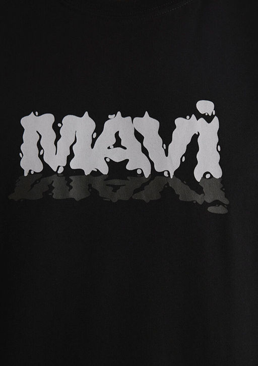 Mavi Logo Bask?l? Siyah Tisort  фото 7