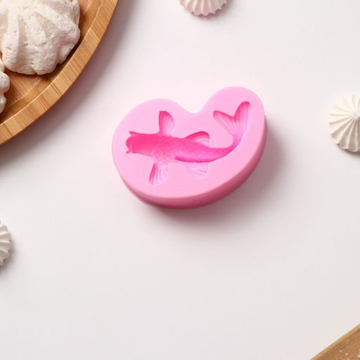 Молд Доляна «Рыбка», силикон, 7.2×4.7×2.3 см, розовый