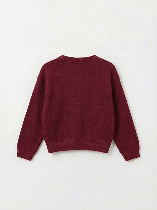 Fiyonk Detayl? Bisiklet Yaka K?z Bebek Triko Kazak