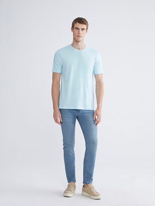 Bisiklet Yaka Penye Erkek Ti??rt