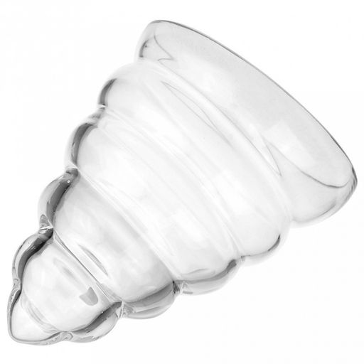 Ваза для цветов стеклянная "Улитка-2" 0,95л, д15,5см, h18см, малая (Россия)