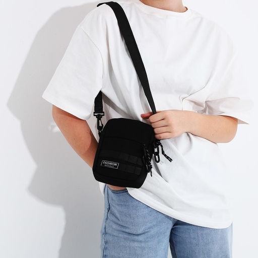 Сумка молодёжная на молнии, 1 наружный карман, цвет чёрный - Simaland фото 6