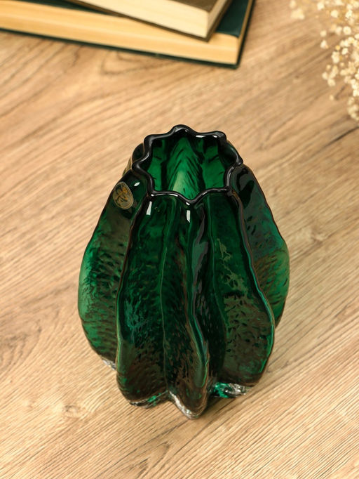 Ваза «Кэли», 21×12×6 см, стекло, зелёная