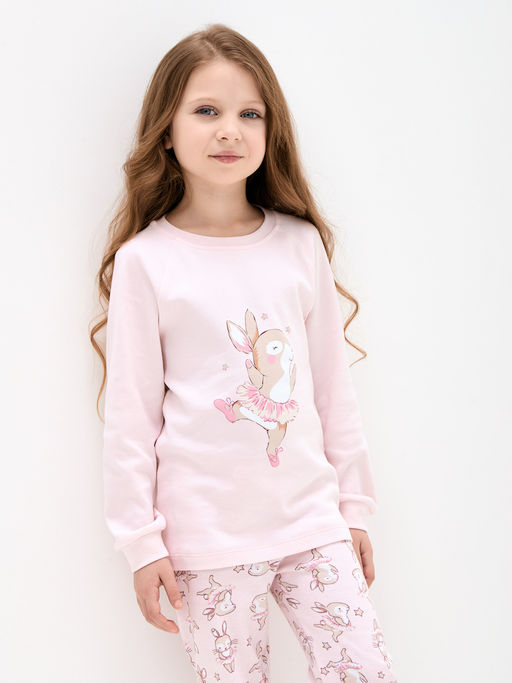Нежно-розовая пижама для девочки с принтом - Kogankids фото 16