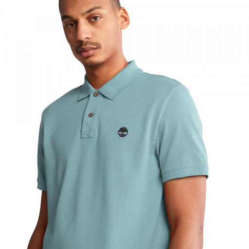 Мужские поло с коротким рукавом Timberland Polo Millers River Pique Regular голубая  фото 5