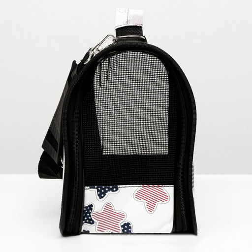 Сумка - переноска для животных Звездочки, каркасная, размер L, 53 х 21 х 29 см - Пижон фото 4