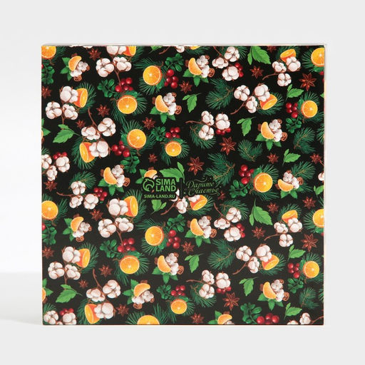 Цена за 5 шт. Коробка под 9 конфет с ячейками «Вкусный Новый год» 14.5×14.5×3.5 см